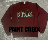 Sequin Patch Team Name Sweatshirt