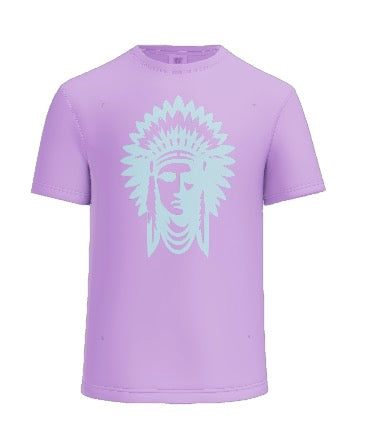 Indian on Neon Violet Comfort Colors Tee