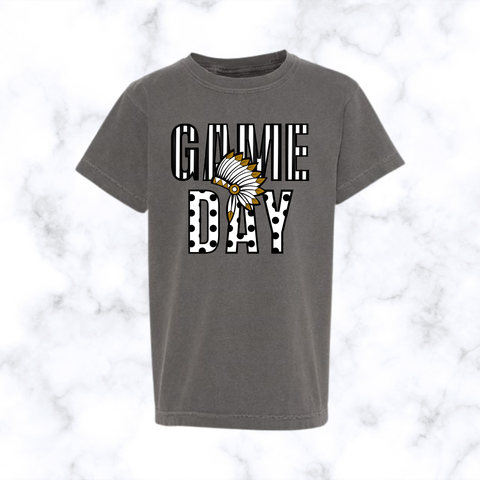 Game Day on Pepper Gray Comfort Colors Brand  Tee