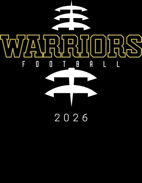 2026 Warriors Football Tee with player personalization