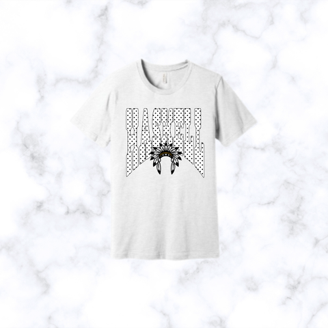 Haskell Polka Dots on Ash Bella Canvas Tee