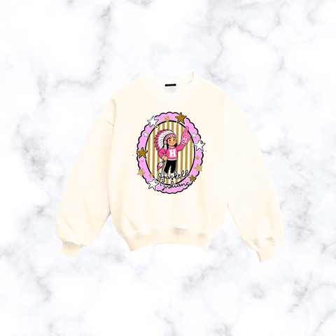 Indian on Cream Jerzees Brand Sweatshirt