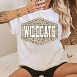 Wildcats Camou on black or white tee