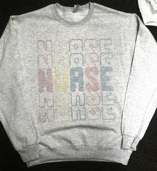 Pastel Nurse Nurse Nurse Sweatshirt